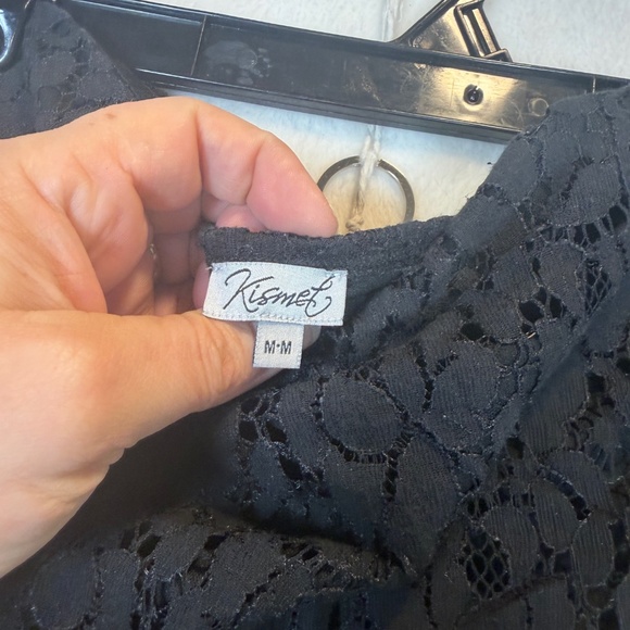 Kismet Strapless Dress Womens Size Medium Black Beige Geometric Maxi - Picture 4 of 9